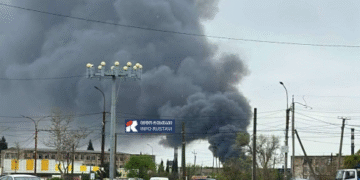 ვიდეო – რუსთავში ძლიერი ხანძარია.