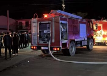 სამეგრელოში ავარიის შედეგად მანქანას ცეცხლი გაუჩნდა