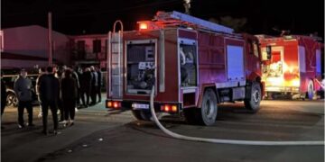 სამეგრელოში ავარიის შედეგად მანქანას ცეცხლი გაუჩნდა