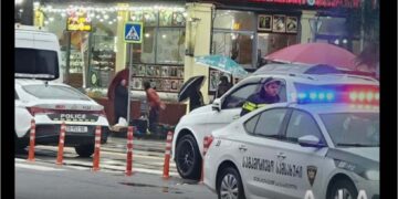 ბათუმში პოლიციის მანქანა ქვეითს შეეჯახა