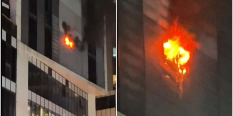 ვიდეო – ბათუმში, საცხოვრებელ კორპუსში ხანძარი გაჩნდა