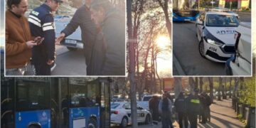 სამგზავრო ავტობუსს პოლიციის პიკაპი დაეჯახა – ავტოსაგზაო შემთხვევა გორში