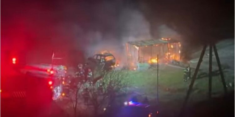 თბილისში ზაჰესსა და ავჭალის მიმდებარედ ხანძარია