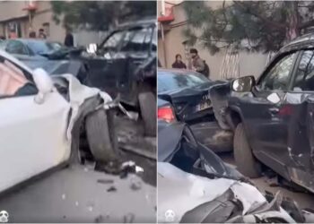 ვიდეო – 4 ავტომობილი დაიმტვრა ავტოსაგზაო შემთხვევის შედეგად თბილისში