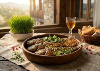 ხარების სუფრის მშვენება: ნამდვილი გურული კალმახი კეცზე