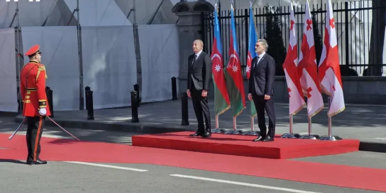 ორბელიანების სასახლეში ილჰამ ალიევის დახვედრის ოფიციალური ცერემონია გაიმართა